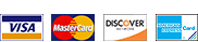 Visa, Mastercard, Discover Accepted