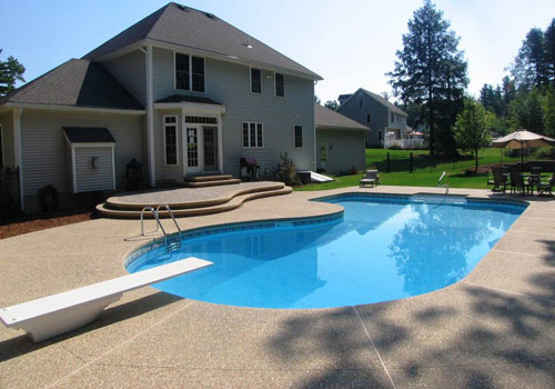Completed pool by Blue Dolphin Pools & Spas