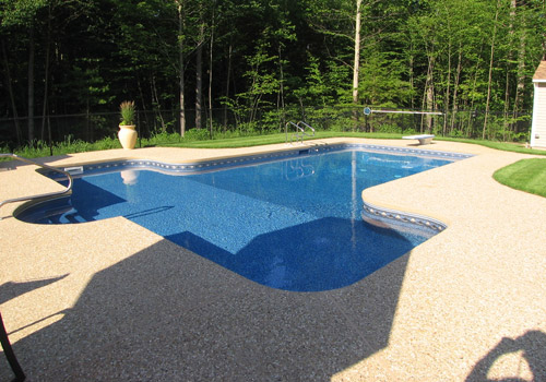 A pool finished by Blue Dolphin Pools & Spas