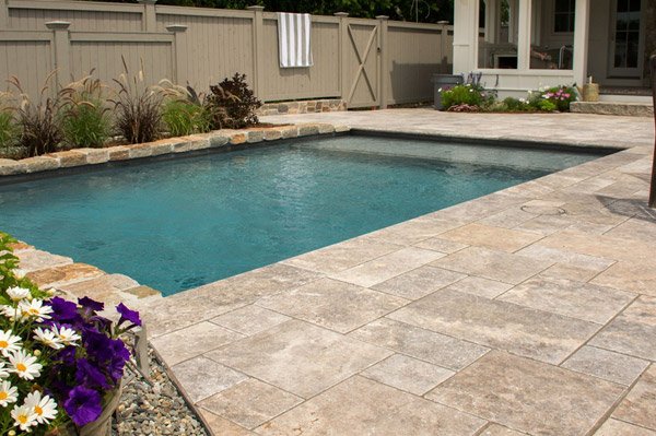 Triad hardscapes patio pavers installed by Blue Dolphin Pools & Spas